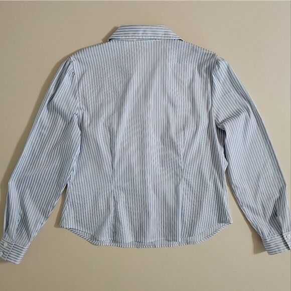 Worthington Women's Long Sleeve Stripe Button-Down Shirt - Picture 12 of 13
